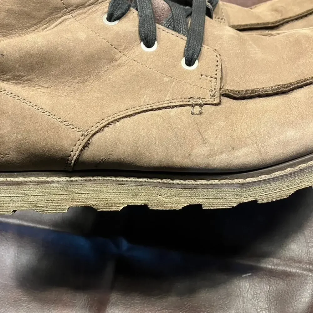 Sorel Madson Moc‎ Toe Waterproof Boots Tan Men's 14 Leather Rugged Outdoor